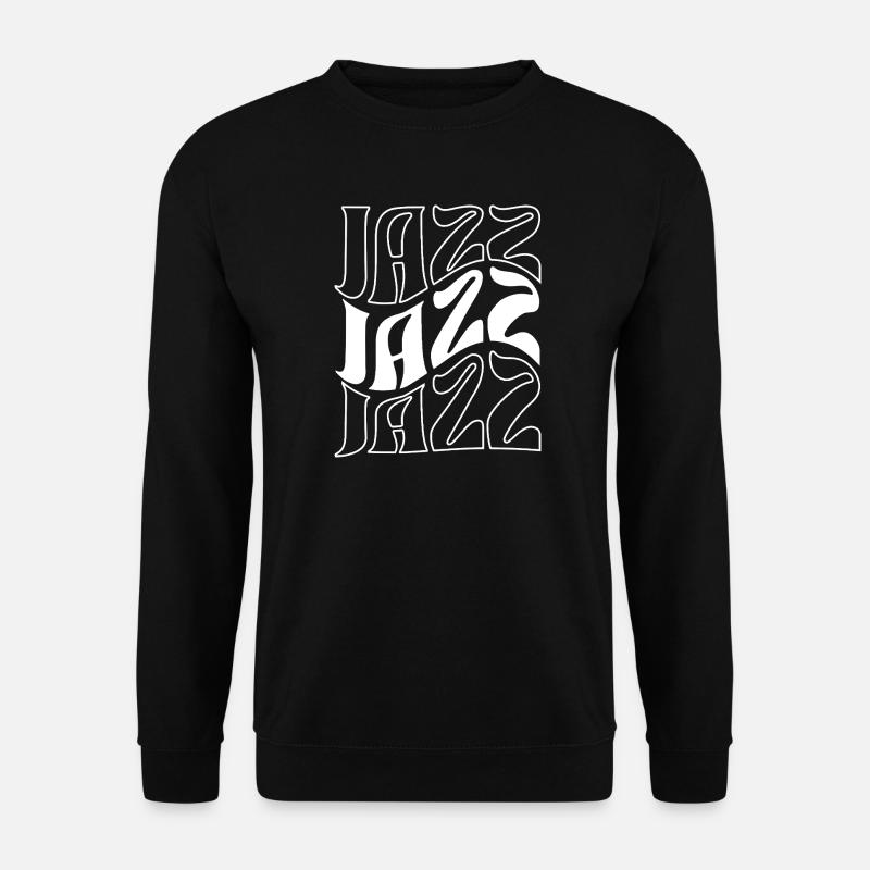 Jazz Wordmark Bold Outline - Unisex Sweatshirt - black