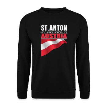 St. Anton - Unisex Pullover - Schwarz - Vorne - Alina (178cm) & Michal (187cm)