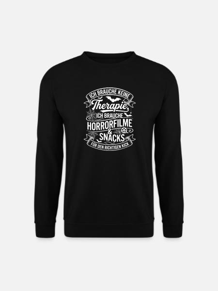 Horrorfilme & Snacks Kick - Unisex Pullover - Schwarz