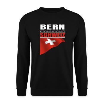 Bern - Unisex Pullover - Schwarz - Vorne - Alina (178cm) & Michal (187cm)