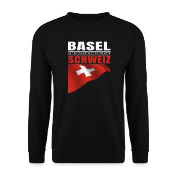 Bâle - Sweat-shirt Unisexe - noir - Devant - Alina (178cm) & Michal (187cm)