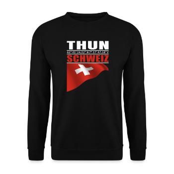 Thun - Unisex Pullover - Schwarz - Vorne - Alina (178cm) & Michal (187cm)