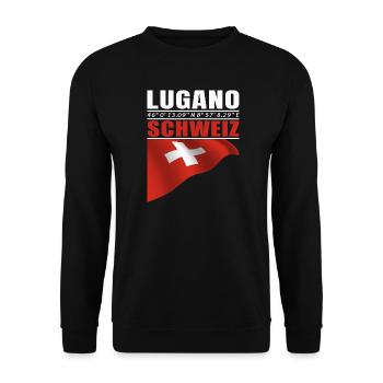 Lugano - Unisex Sweatshirt - black - Front - Alina (178cm) & Michal (187cm)