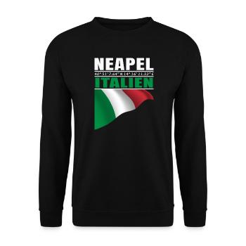 Neapel - Unisex Pullover - Schwarz - Vorne - Alina (178cm) & Michal (187cm)