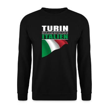 Turin - Unisex Sweatshirt - black - Front - Alina (178cm) & Michal (187cm)