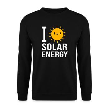 Solaire Durabilité Énergies renouvelables - Sweat-shirt Unisexe - noir - Devant - Alina (178cm) & Michal (187cm)