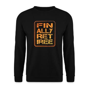 Enfin, pension de retraite retraite - Sweat-shirt Unisexe - noir - Devant - Alina (178cm) & Michal (187cm)