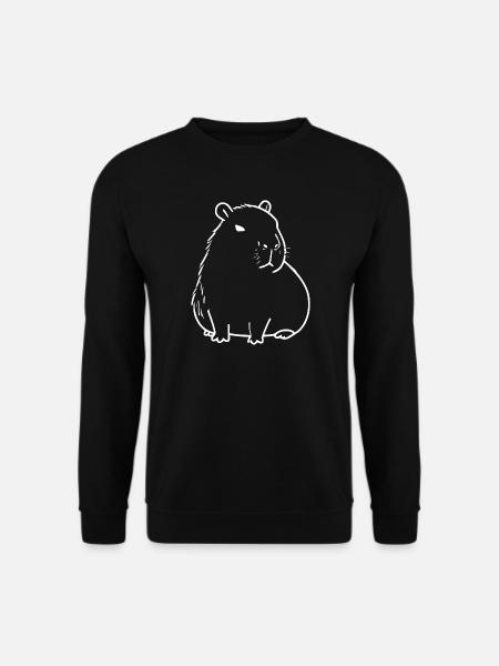 Capybara capybara white - Unisex Sweatshirt - black
