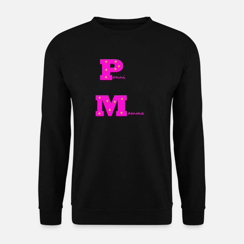 Pony-Mama rosa mit Sternen - Unisex Pullover - Schwarz
