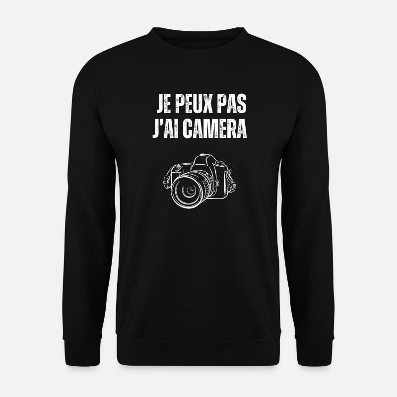 Je peux pas j'ai caméra - Sweat-shirt Unisexe - noir