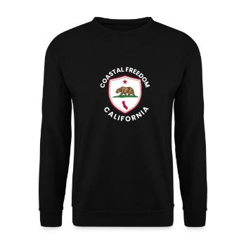 Coastal Freedom California - Unisex Sweatshirt - black - Front - Alina (178cm) & Michal (187cm)