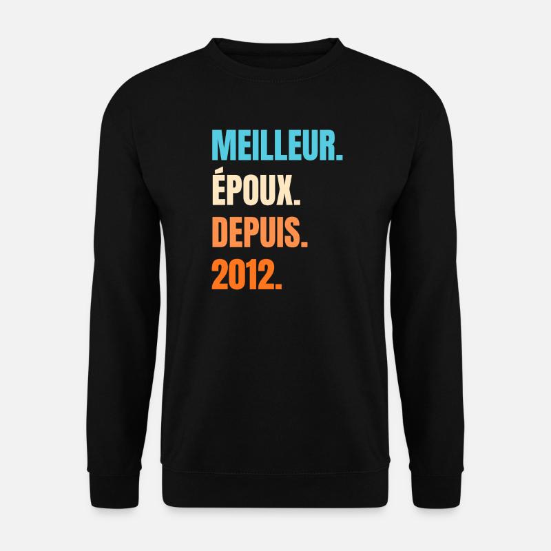 Bester Ehemann seit 2012 Geschenk-Ehemann - Unisex Pullover - Schwarz