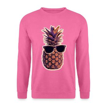 Coole Ananas Mit Sonnenbrille - Unisex Pullover - Pink - Vorne