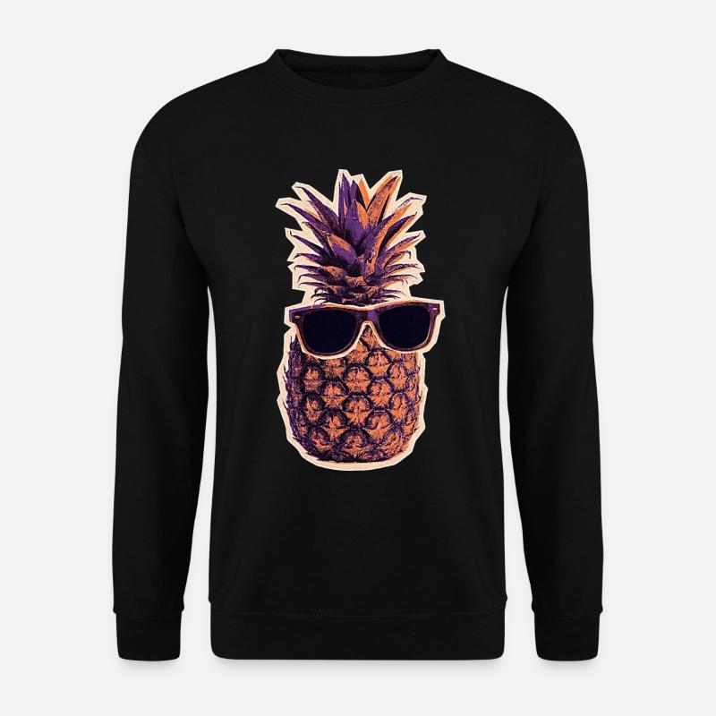 Cool pineapple with sunglasses - Unisex Sweatshirt - black
