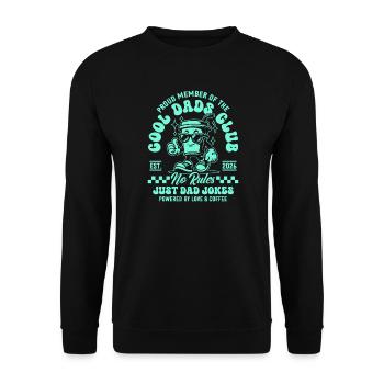 Cool Dads Club - Dad 2026 Gift - Unisex Sweatshirt - black - Front - Alina (178cm) & Michal (187cm)