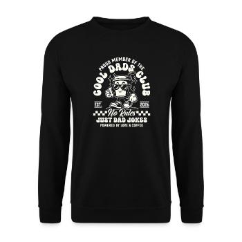 Cool Dads Club - Dad 2026 Gift - Unisex Sweatshirt - black - Front - Alina (178cm) & Michal (187cm)