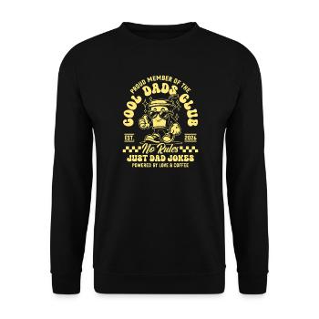 Cool Dads Club - Dad 2026 Gift - Unisex Sweatshirt - black - Front - Alina (178cm) & Michal (187cm)