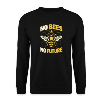 Queen Bee - Vintage Beekeeper Gift - Unisex Sweatshirt - black - Front - Alina (178cm) & Michal (187cm)
