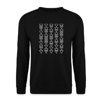 Triangular Cascade - Unisex Sweatshirt - black - Front - Alina (178cm) & Michal (187cm)