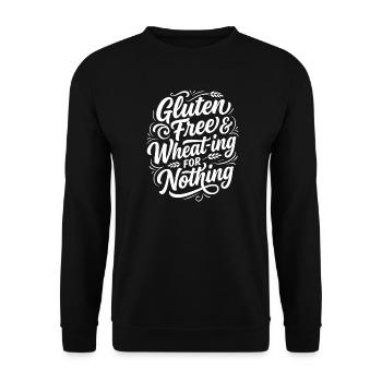 Gluten Free Nothing Humor Saying - Unisex Sweatshirt - black - Front - Alina (178cm) & Michal (187cm)