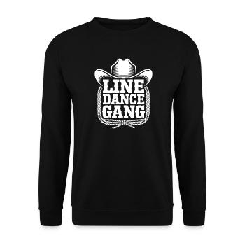 Line Dance Gang Cowboy - Unisex Sweatshirt - black - Front - Alina (178cm) & Michal (187cm)