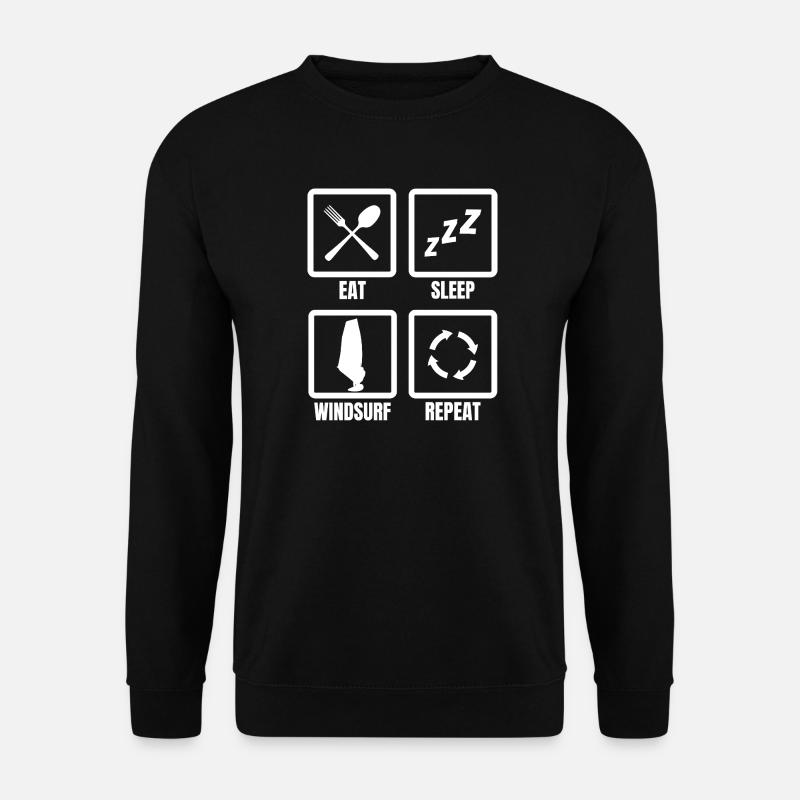 Eat Sleep Windsurf Repeat - Unisex Sweatshirt - black
