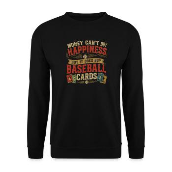 Cartes de Baseball et Bonheur : Design Passion - Sweat-shirt Unisexe - noir - Devant - Alina (178cm) & Michal (187cm)