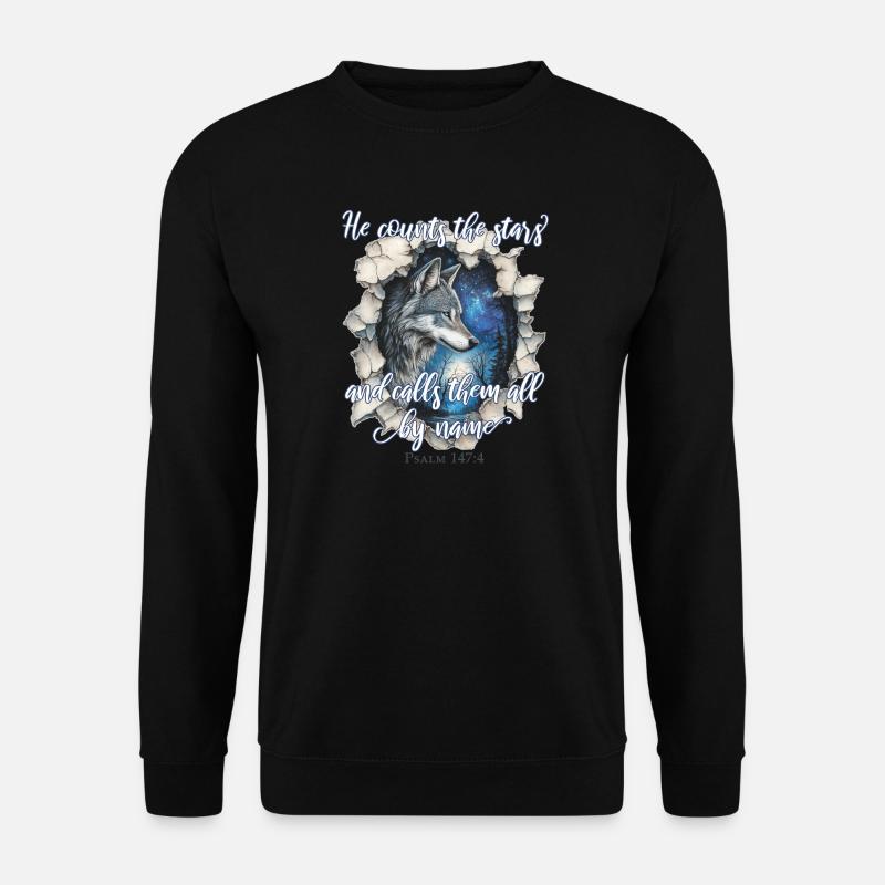 Citation chrétienne de Wolf - Sweat-shirt Unisexe - noir