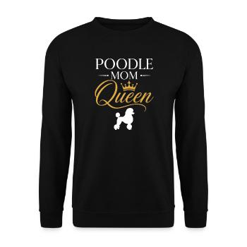 Poodle Queen Mom Crown - Unisex Sweatshirt - black - Front - Alina (178cm) & Michal (187cm)