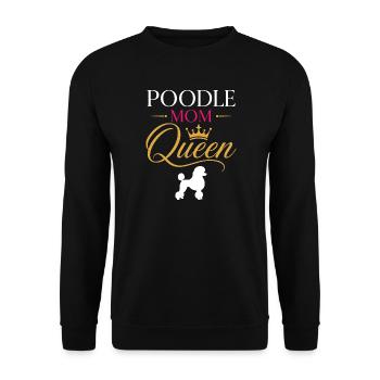 Poodle Mom Queen Crown Script - Unisex Sweatshirt - black - Front - Alina (178cm) & Michal (187cm)