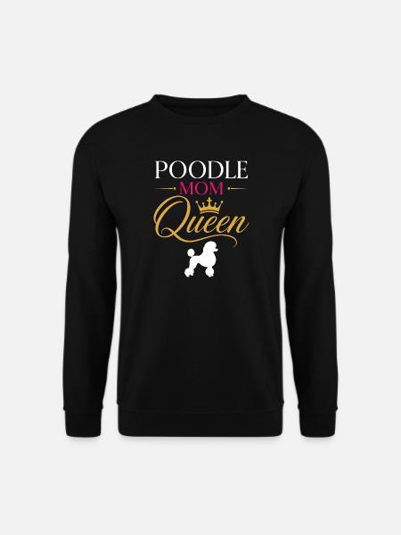 Poodle Mom Queen Crown Script - Unisex Sweatshirt - black