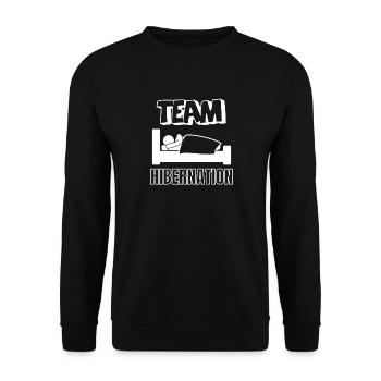 Team Hibernation au lit - Sweat-shirt Unisexe - noir - Devant - Alina (178cm) & Michal (187cm)