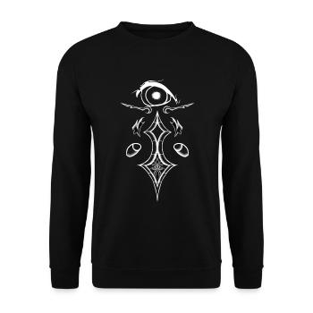 Ornament Eye Glyph Style - Unisex Sweatshirt - black - Front - Alina (178cm) & Michal (187cm)
