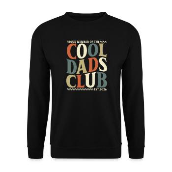 Club des papas cool - Cadeau de la fête des pères 2026 - Sweat-shirt Unisexe - noir - Devant - Alina (178cm) & Michal (187cm)