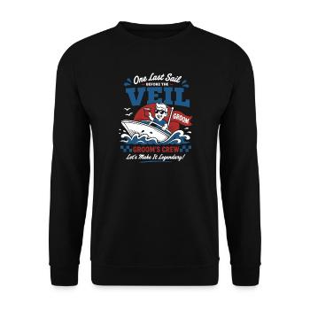 Llama Not Drama Party Saying - Unisex Sweatshirt - black - Front - Alina (178cm) & Michal (187cm)