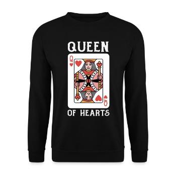 Retro Heart Valentine's Day Design Love - Unisex Sweatshirt - black - Front - Alina (178cm) & Michal (187cm)