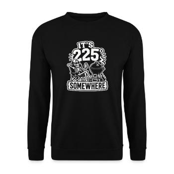 Il fait 225° quelque part squelette barbecue - Sweat-shirt Unisexe - noir - Devant - Alina (178cm) & Michal (187cm)