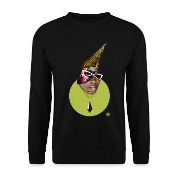 Surreal Digital Collage - Shell Bizu - Unisex Sweatshirt - black - Front - Alina (178cm) & Michal (187cm)