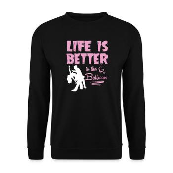 Walzer Paartanz - Unisex Pullover - Schwarz - Vorne - Alina (178cm) & Michal (187cm)