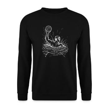 Wasserball - Unisex Pullover - Schwarz - Vorne - Alina (178cm) & Michal (187cm)