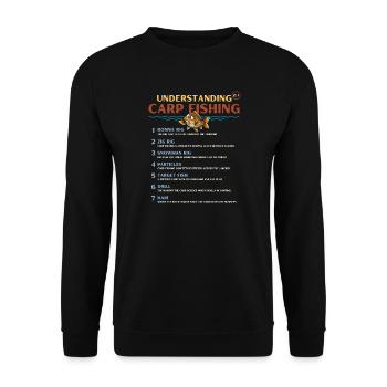 Geheimsprache des Karpfenfischens verstehen Band 3 - Unisex Pullover - Schwarz - Vorne - Alina (178cm) & Michal (187cm)