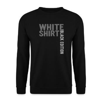 Weißes Shirt Schwarze Edition  - Unisex Pullover - Schwarz - Vorne - Alina (178cm) & Michal (187cm)