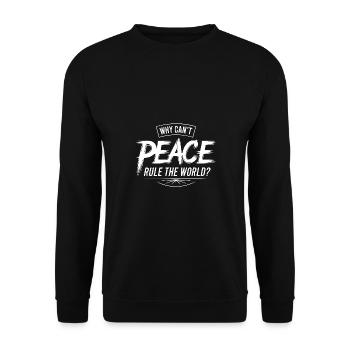 Pourquoi pas la paix pour tous - nous avons besoin d’amour - Sweat-shirt Unisexe - noir - Devant - Alina (178cm) & Michal (187cm)