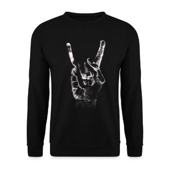 Rock and Roll - Unisex Pullover - Schwarz - Vorne - Alina (178cm) & Michal (187cm)