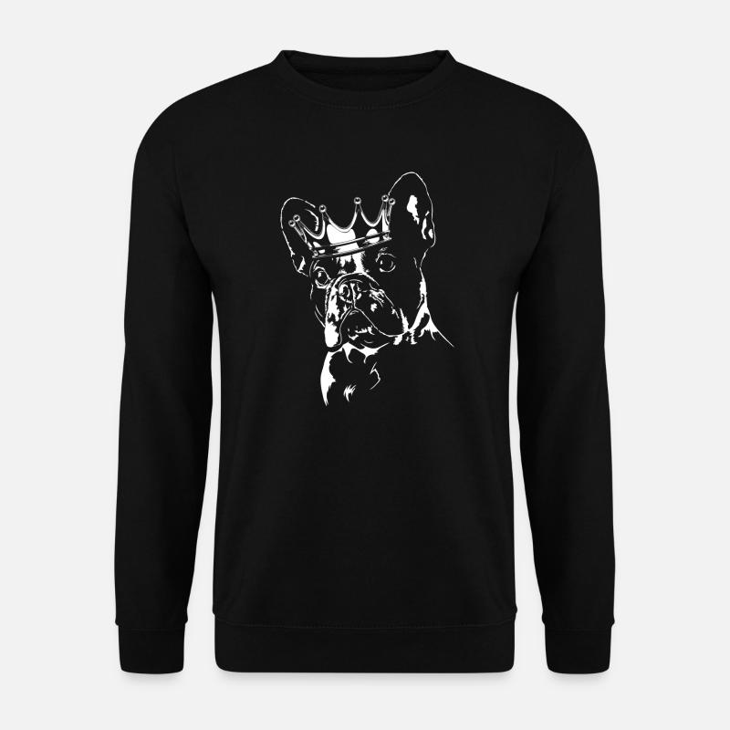 FRANZÖSISCHE BULLDOGGE Krone Hund Hunde Wilsigns - Unisex Pullover - Schwarz