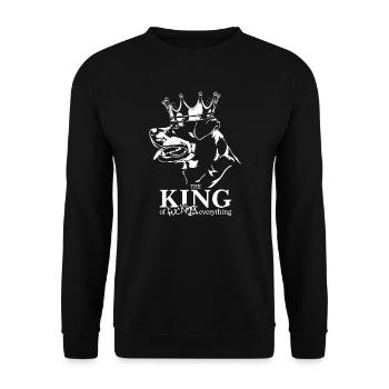 Rottweiler Roi de tout Chiens Disant - Sweat-shirt Unisexe - noir - Devant - Alina (178cm) & Michal (187cm)