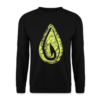 Angelhaken Angler - Unisex Pullover - Schwarz - Vorne - Alina (178cm) & Michal (187cm)