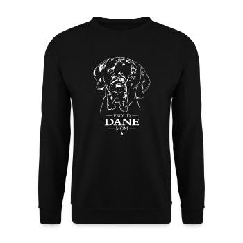 Dane Mom Dog Dog Great Dane Wilsigns - Unisex Sweatshirt - black - Front - Alina (178cm) & Michal (187cm)