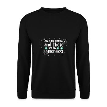 Mama Muttertag Geschenkidee Schwanger - Unisex Pullover - Schwarz - Vorne - Alina (178cm) & Michal (187cm)