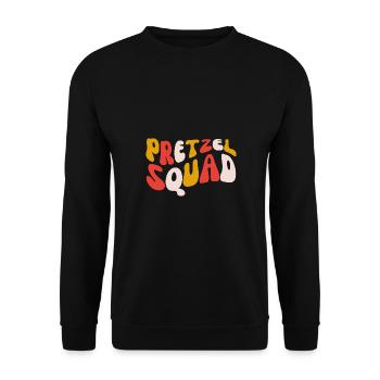 Pretzel Squad, National Pretzel Day April 26th - Unisex Sweatshirt - black - Front - Alina (178cm) & Michal (187cm)